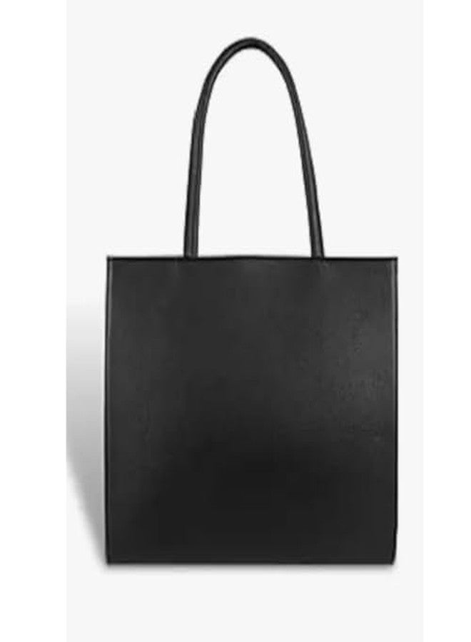 VINNIE Elegant Vegan Leather Tote Bag for Women - Stylish Handbag with Mandala Design, Spacious & Durable - Perfect for Work, Travel & Everyday Use (Black) - Image 3